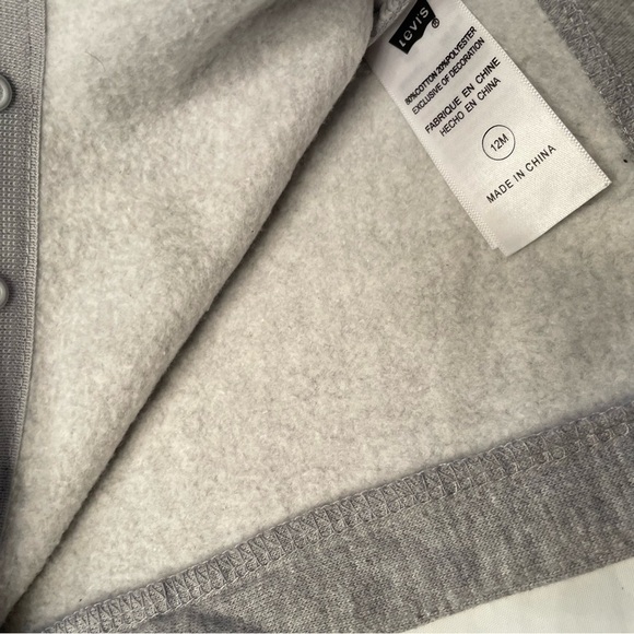 👶 Levi’s Baby Onesie: Denim Overall Print -  Size 12 Month 👶 - Picture 7 of 9